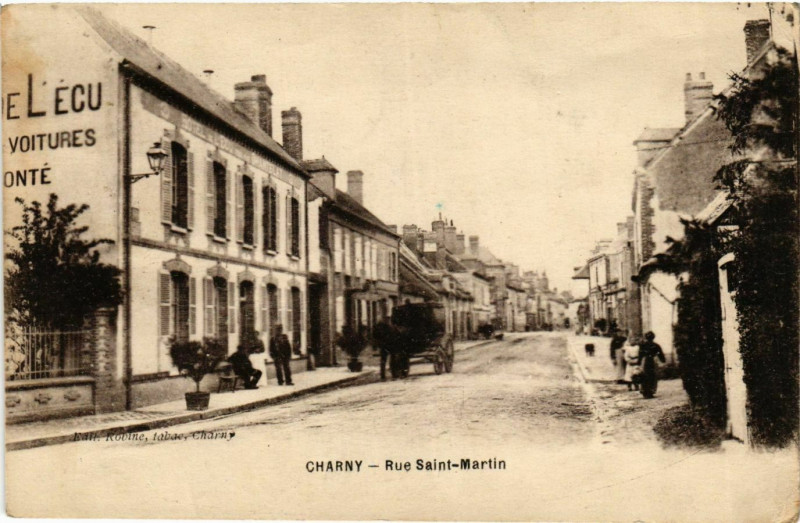 Carte postale ancienne Charny - Rue Saint-Martin France
