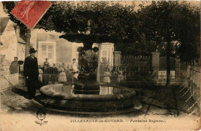 Carte postale ancienne Villeneuve-la-Guyard - Fontaine Regnoul France à Villeneuve-la-Guyard