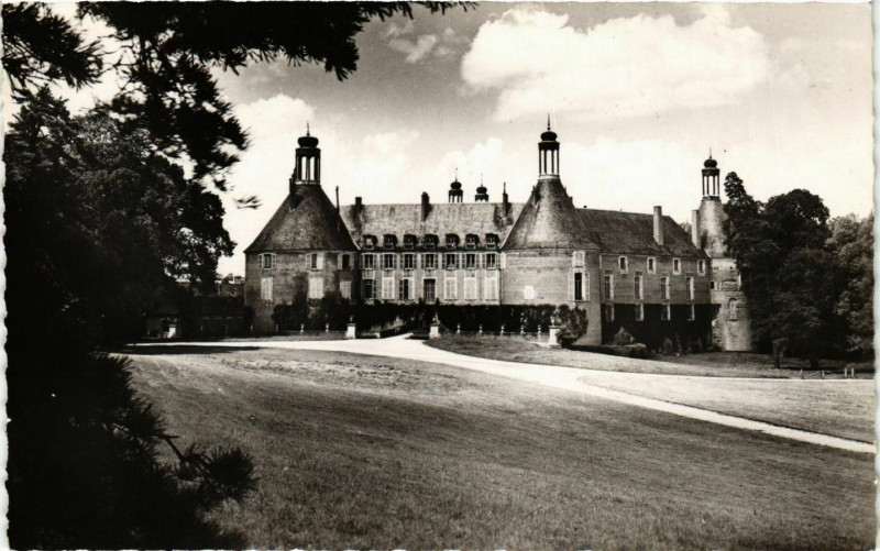 Carte postale ancienne Saint-Fargeau - Le Chateau - Vue sur le Parc France à Saint-Fargeau