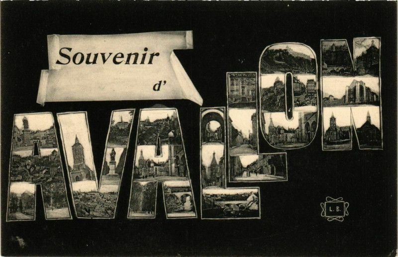Carte postale ancienne Avallon - Scenes - Souvenir d'Avallon France à Avallon