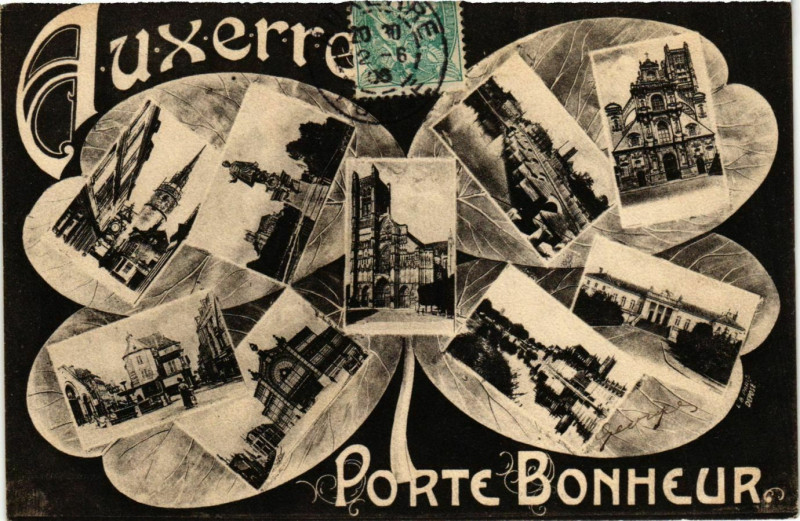 Carte postale ancienne Auxerre - Scenes - Porte Bonheur France à Auxerre