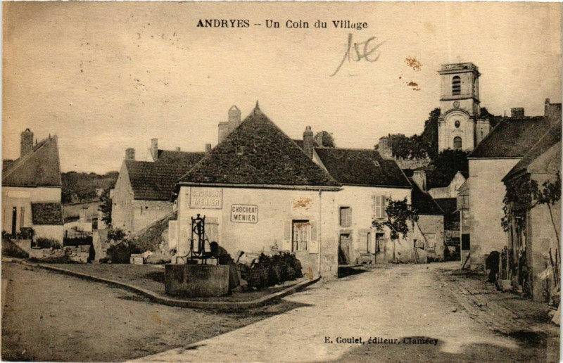 Carte postale ancienne Andryes Un Coin du Village à Andryes