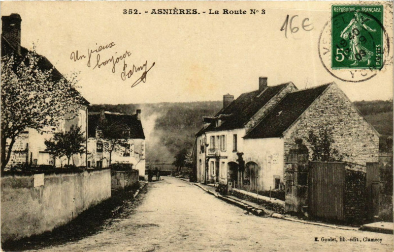 Carte postale ancienne Asnieres La Route No 3
