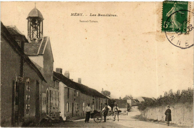 Carte postale ancienne Hery Les Baudieres à Héry