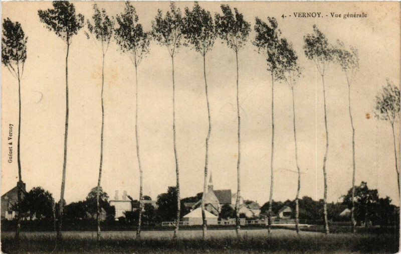 Carte postale ancienne Vernoy - Vue générale à Vernoy