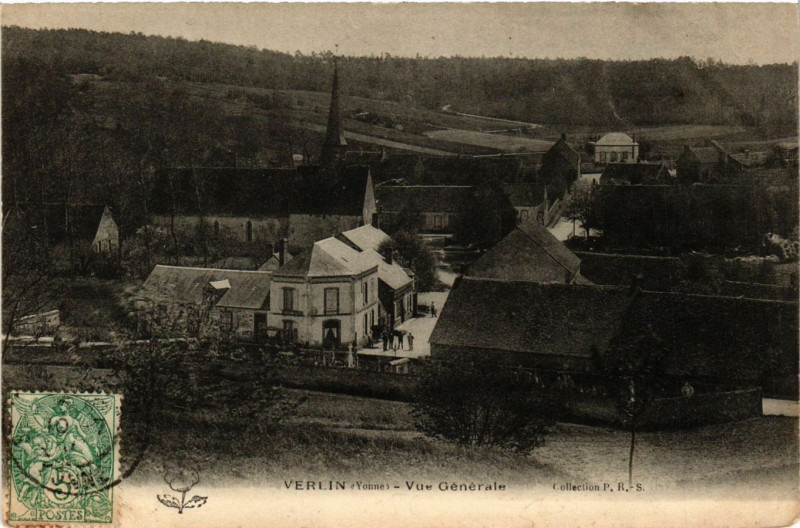 Carte postale ancienne Verlin - Vue générale à Verlin