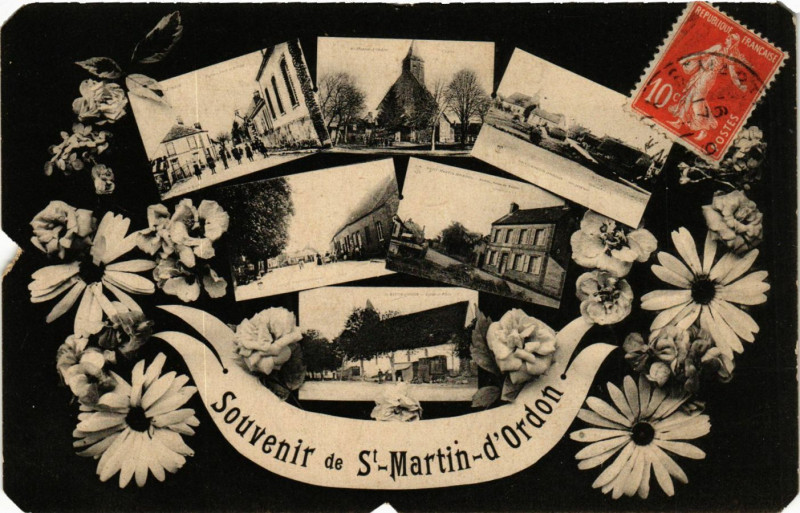 Carte postale ancienne Souvenir de Saint-Martin-d'Ordon à Saint-Martin-d'Ordon