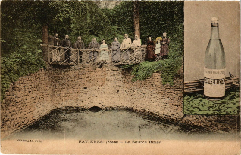 Carte postale ancienne Ravieres - La Source Rizier à Ravières
