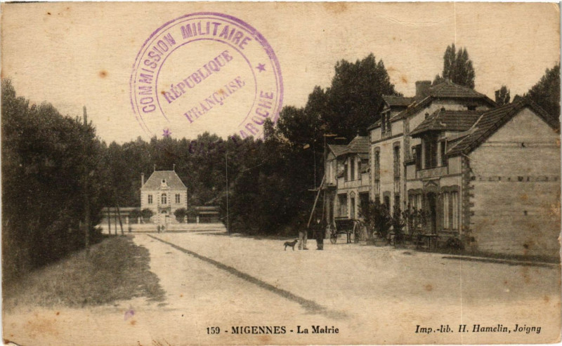 Carte postale ancienne Migennes - La Mairie à Migennes