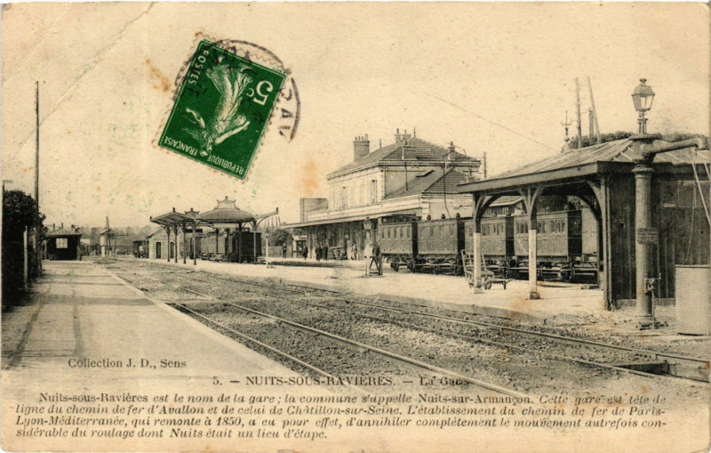 Carte postale ancienne Nuits-Sols-Ravieres - La Gacy à Nuits