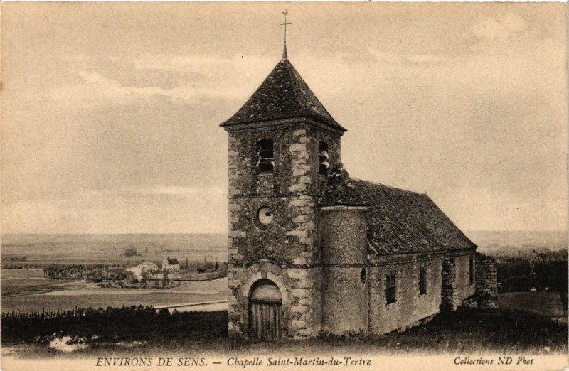 Carte postale ancienne Env. de Sens - Chapelle Saint-Martin-du.Tertre à Sens