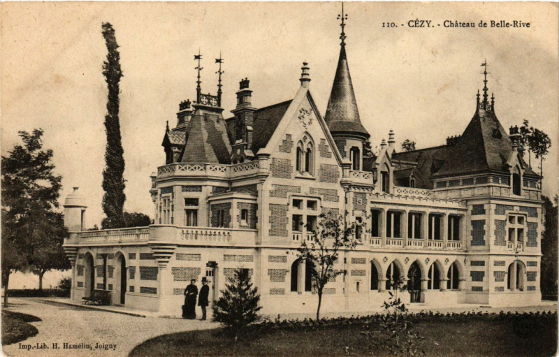 Carte postale ancienne Cezy - Chateau de Belle-Rive à Cézy