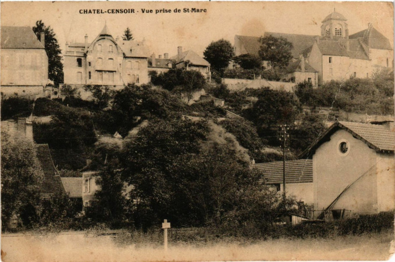 Carte postale ancienne Chatel-Censoir - Vue prise de Saint-Marc à Châtel-Censoir