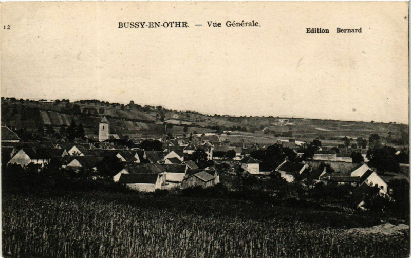 Carte postale ancienne Bussy-en-Othe - Vue générale à Bussy-en-Othe