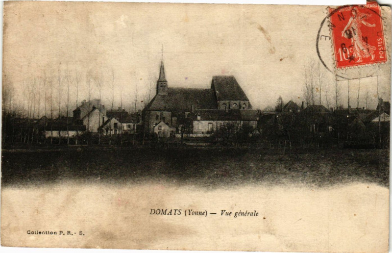 Carte postale ancienne Domats - Vue générale à Domats