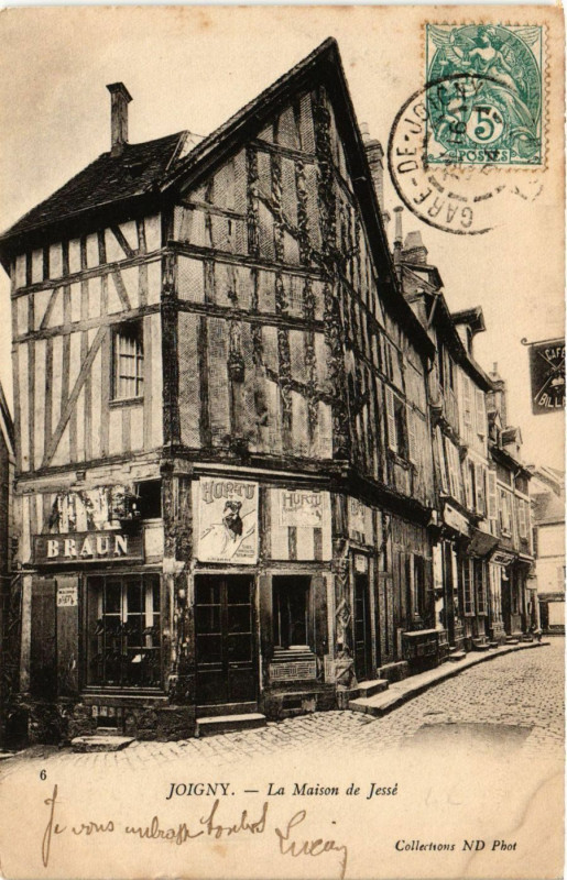 Carte postale ancienne Joigny - La Maison de Jesse à Joigny