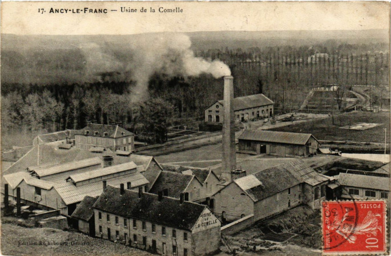 Carte postale ancienne Ancy-le-Franc - Usine de la Comelle à Ancy-le-Franc