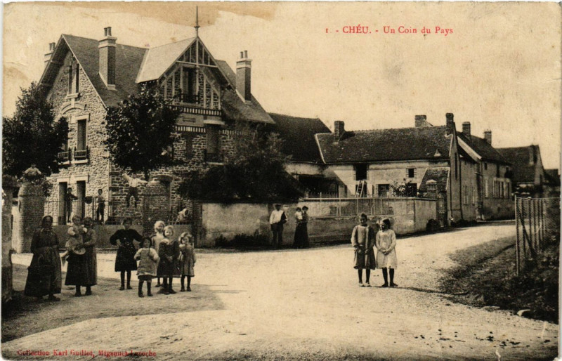 Carte postale ancienne Cheu - Un Coin du Pays à Chéu