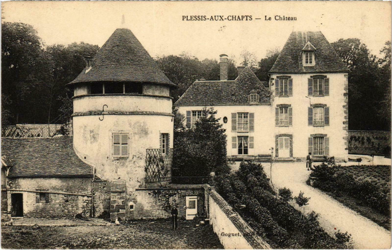 Carte postale ancienne Plessis aux Chapts Le Chateau Nievre