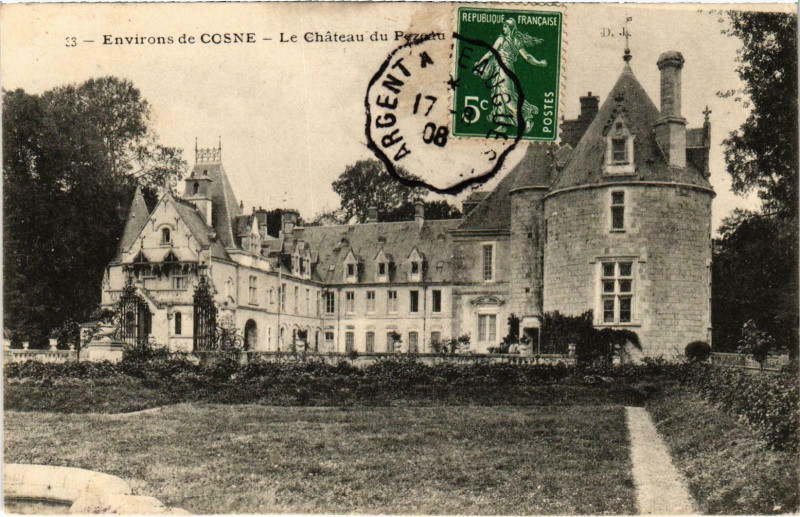 Carte postale ancienne Env. De Cosne Le Chateau du Perzeau