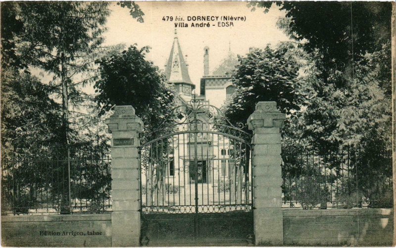 Carte postale ancienne Dornecy Villa Andre Nievre à Dornecy