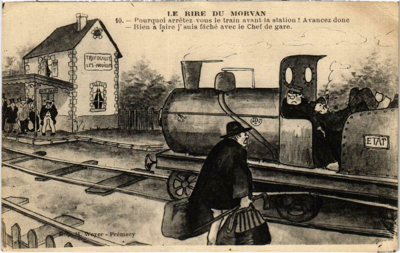 Carte postale ancienne Le rire du Morvan Nievre