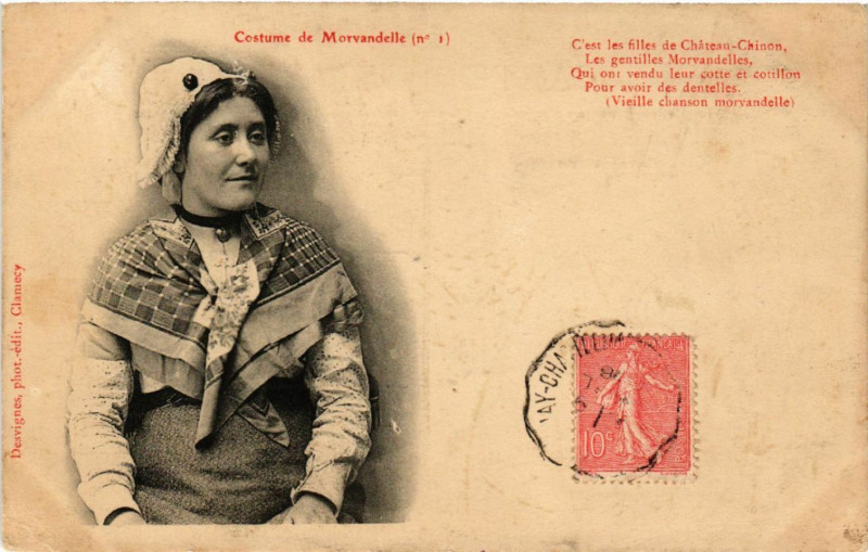 Carte postale ancienne Costume de Morvandelle