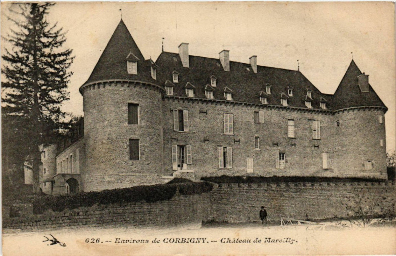 Carte postale ancienne Env. de Corbigny - Chateau de Marceilly à Corbigny