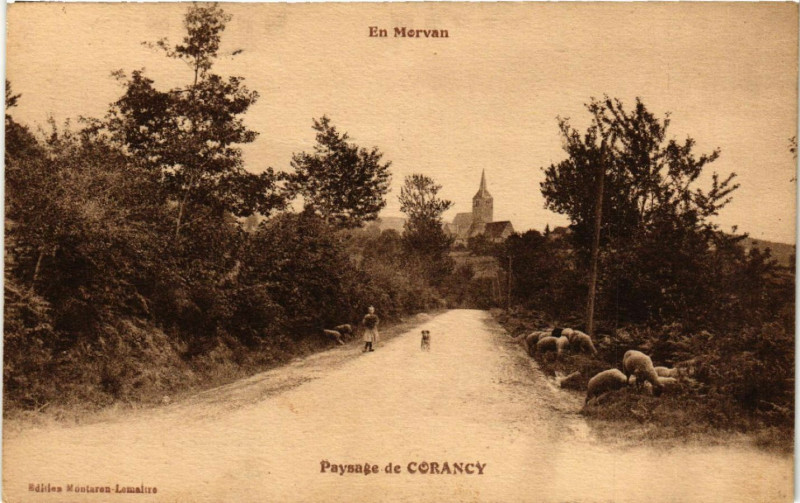 Carte postale ancienne En Morvan - Paysange de Corancy à Corancy