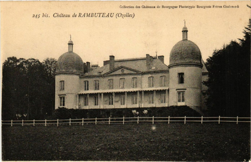Carte postale ancienne Chateau de Rambuteau (Ozolles)