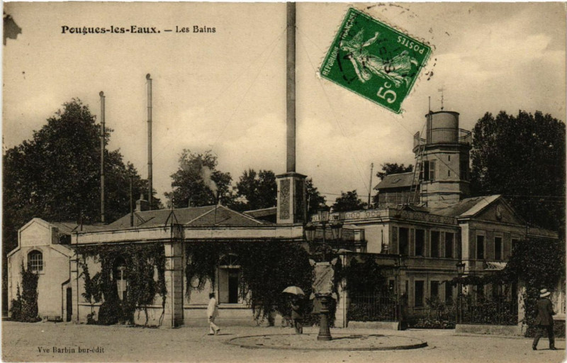Carte postale ancienne Pougues-les-Eaux-les-Bains à Pougues-les-Eaux