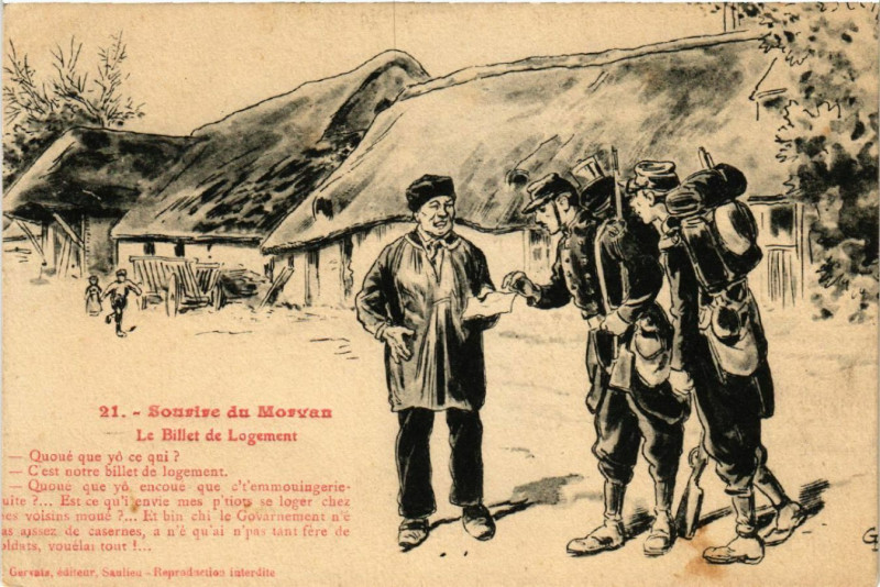 Carte postale ancienne Sourire du Morvan - Le Billet de Logement