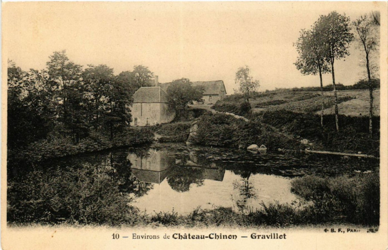 Carte postale ancienne Env. de Chateau-Chinon - Gravillot