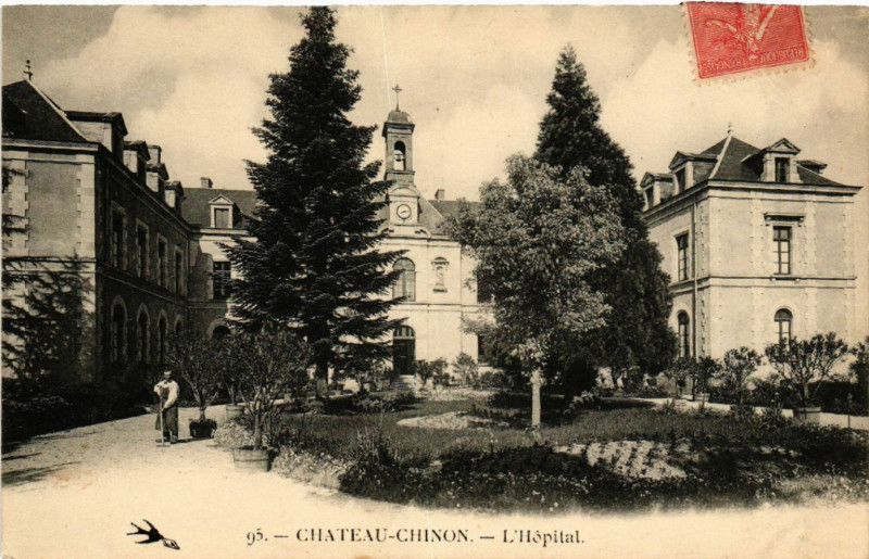 Carte postale ancienne Chateau-Chinon - L'Hopital