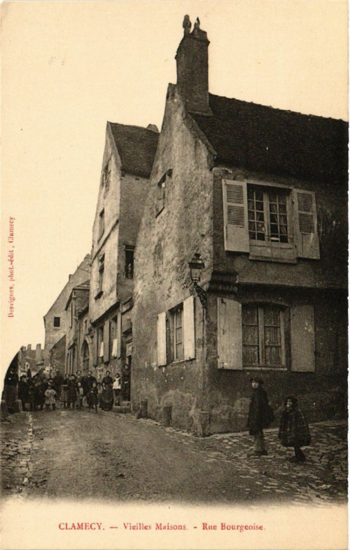 Carte postale ancienne Clamecy - Vieilles Maisons - Rue Bourgeoise à Clamecy