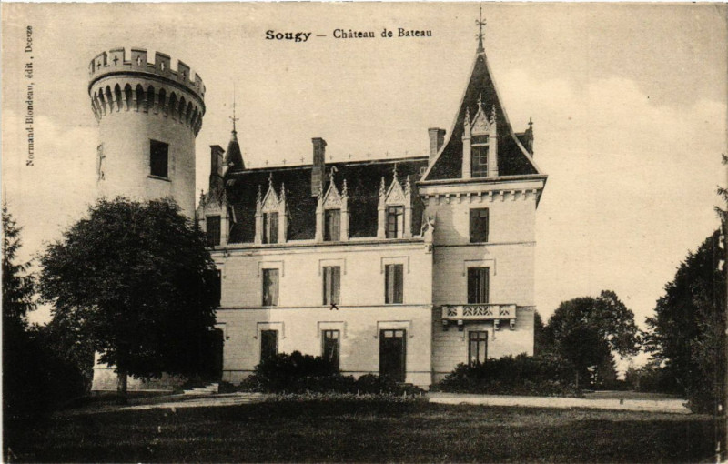 Carte postale ancienne Sougy - Chateau de Bateau