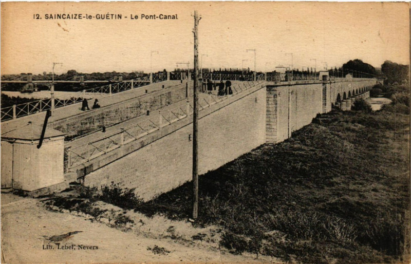 Carte postale ancienne Saincaize-le-Guetin - Le Pont-Canal