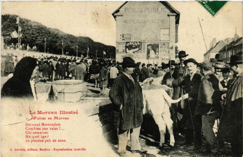 Carte postale ancienne Le Morvan Illustré - Foires en Morvan