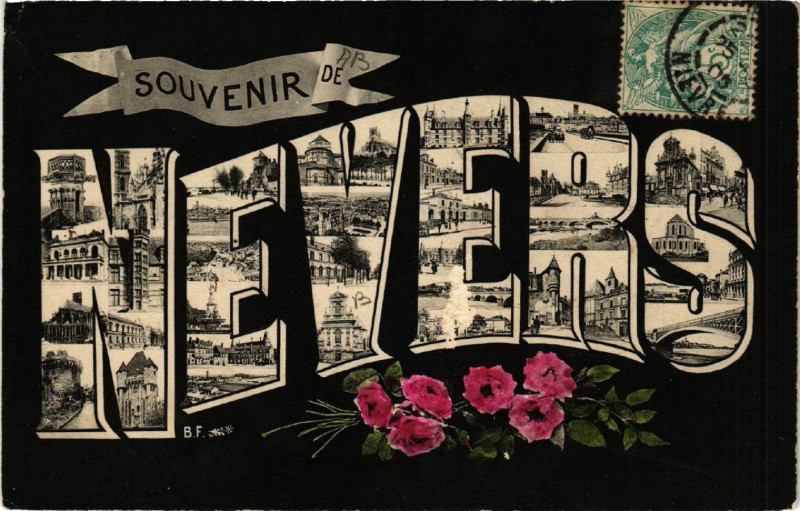 Carte postale ancienne Souvenir de Nevers à Nevers