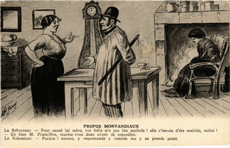 Carte postale ancienne Propos Morvandiaux