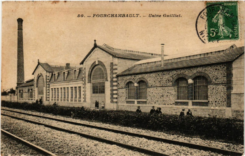 Carte postale ancienne Fourchambault - Usine Guilliet à Fourchambault