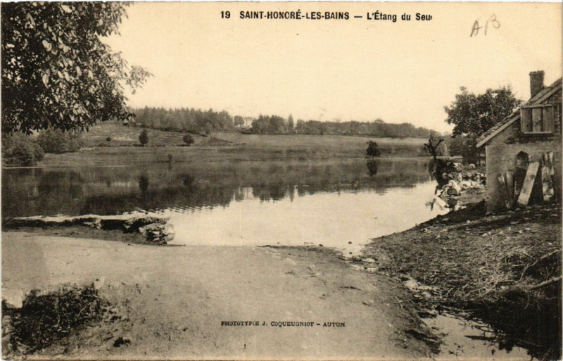 Carte postale ancienne Saint-Honore-les-Bains - L'Etang du Seu à Saint-Honoré-les-Bains