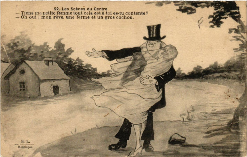 Carte postale ancienne Les Scenes du Centre