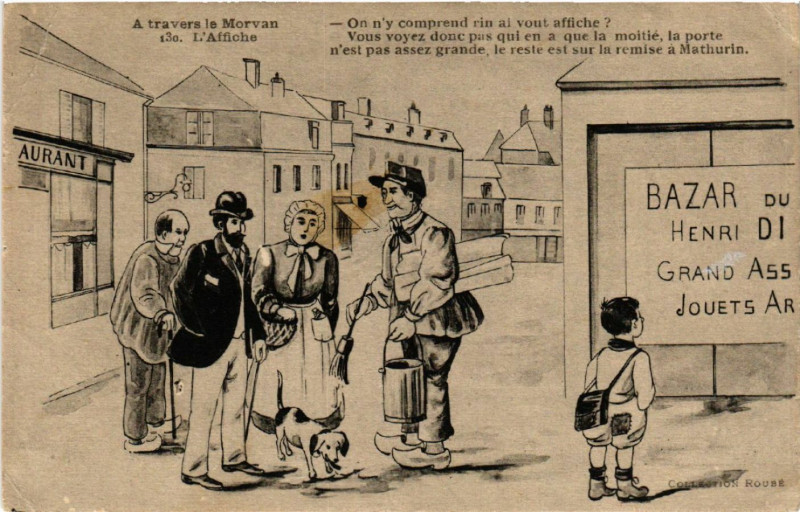 Carte postale ancienne A travers le Morvan - L'Affiche