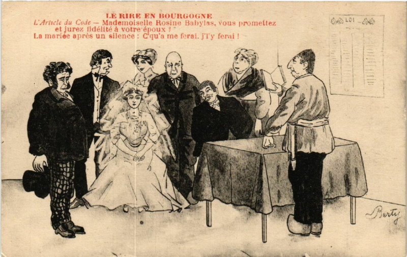 Carte postale ancienne Le Rire en Bourgogne