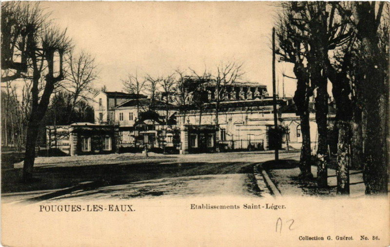 Carte postale ancienne Pougues-les-Eaux - Etabl. Saint-Leger à Pougues-les-Eaux