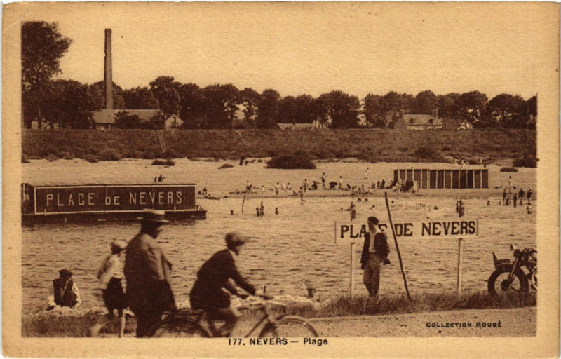 Carte postale ancienne Nevers - Plage à Nevers