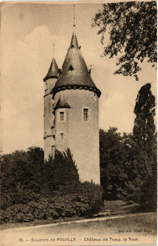Carte postale ancienne Env. de Pouilly - Chateau de Tracy la Tour