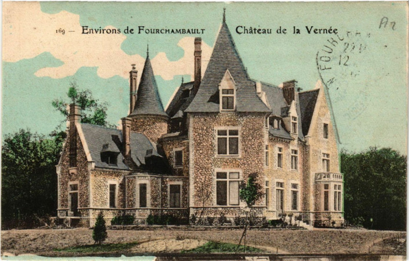 Carte postale ancienne Env. de Fourchambault - Chateau de la Vernée à Fourchambault
