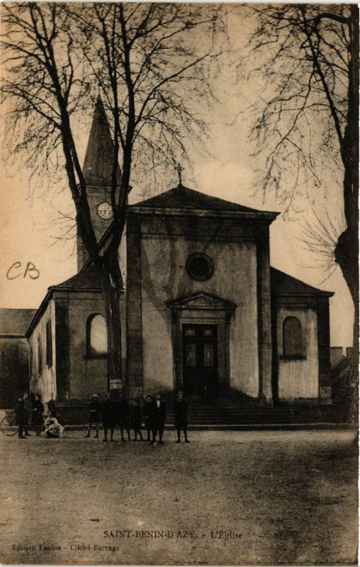Carte postale ancienne Saint-Benin-d'Azy - L'Eglise à Saint-Benin-d'Azy